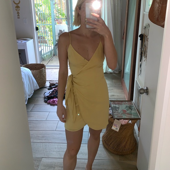 Abercrombie & Fitch Dresses & Skirts - Yellow wrap-front cami dress